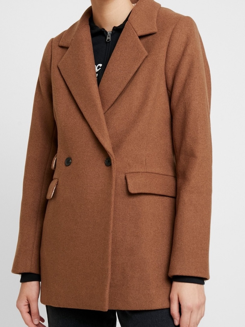 Abercrombie & Fitch Coat Womens Chestnut Brown Double Breasted Peacoat Size S